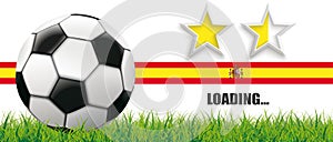 Football Grass Spain Flag Header 2 Stars Loading