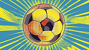 Football Half -Tone Pop Art Design