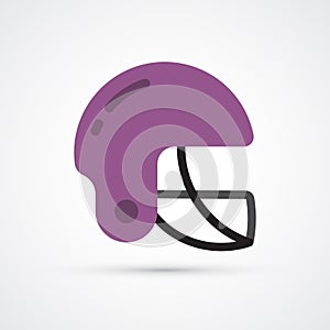 Football helmet colored symbol. Vector illustration