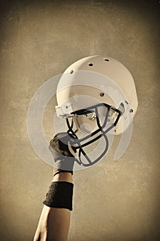 Football Helmet Sepia toned