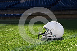 Football Helmet at the Stadium