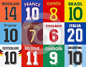 Fotbal trikot čísla 