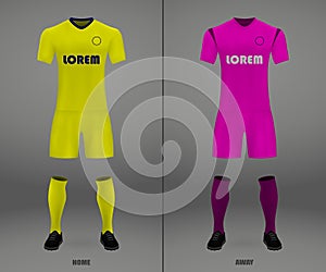 football kit 2018-19, shirt template for soccer jersey. photo