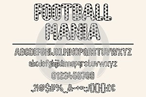 Football Mania Font Set. Sporting Energy photo
