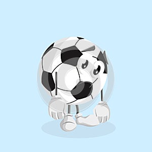 Football Mascot and background sad pose