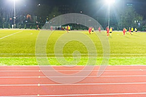 Football match at night