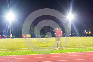 Football match at night