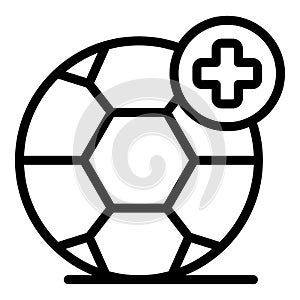 Football medical help icon outline vector. Sport doctor