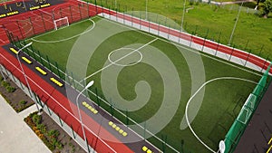 Football mini field aerial photography