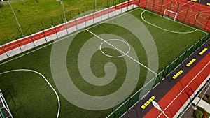 Football mini field aerial photography