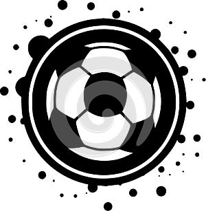 Football - minimalist and flat logo - vector illustration