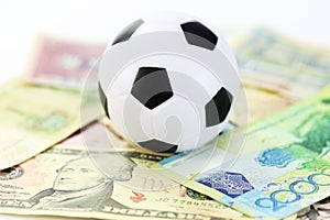 Football and money soccer betty