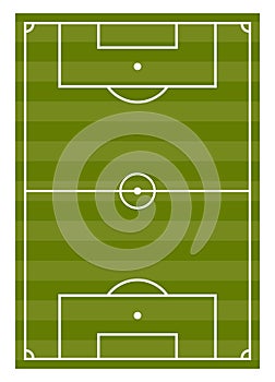 Football pitch flat vector illustration