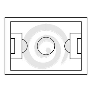 Football pitch icon, simple style