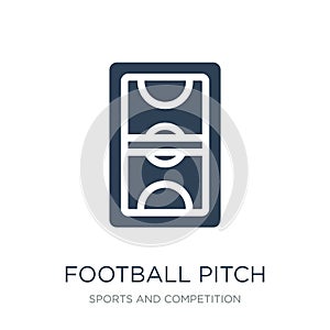 football pitch icon in trendy design style. football pitch icon isolated on white background. football pitch vector icon simple