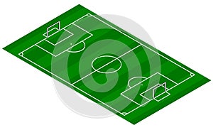 Football Pitch - Isometric View