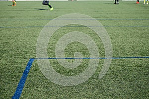 football pitch on a match day