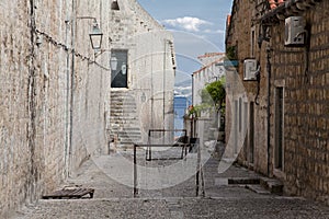 Football pitch in the street at Dubrovnik