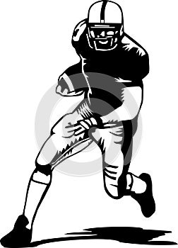 Football player black and white