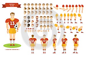 Football player character set for the animation