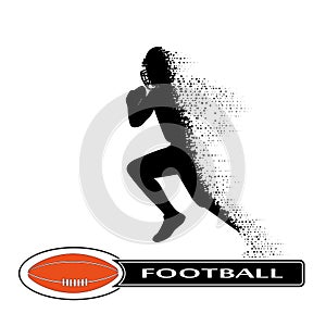 Football player collapsing in dynamics on small particles