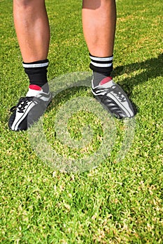 Football player on field