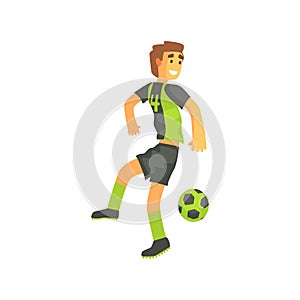 Football Player Flanking Isolated Illustration photo