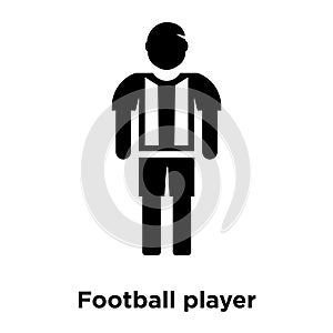 Football player icon vector isolated on white background, logo c