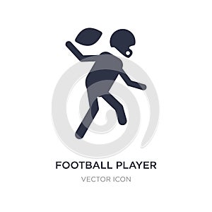 football player icon on white background. Simple element illustration from American football concept