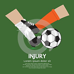 Football Player Make Injury To An Opponent photo