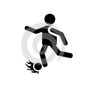 Football player playing icon icon. Trendy Football player playing logo concept on white background from Recreational games