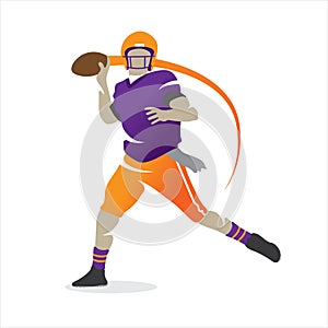 Football player silhouette vector set design sports