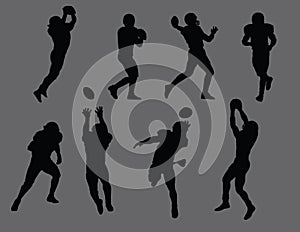 Football Player Silhouettes