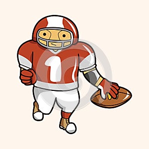 Football player theme elements vector,eps