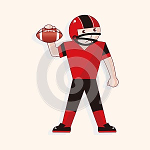 Football player theme elements vector,eps