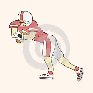 Football player theme elements vector,eps