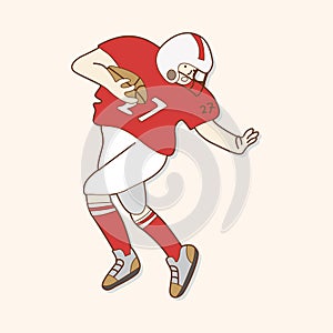 Football player theme elements vector,eps