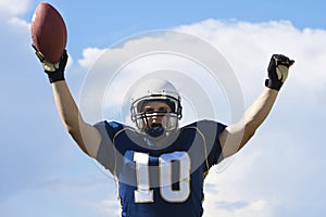 Football Player Touchdown photo