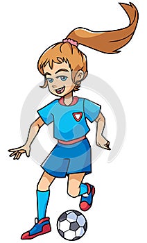 Football Playing Girl