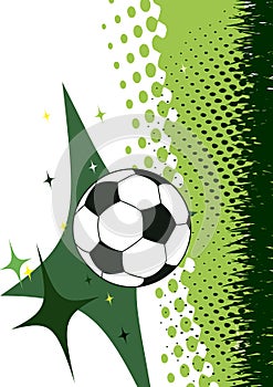 Football poster.Green background with abstract elements.Vertical gridiron