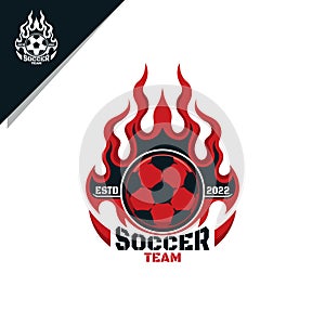 football red fire logo emblem