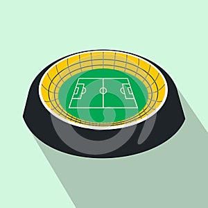 Football round stadium flat icon