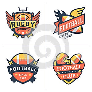 Football and rugby emblems