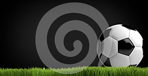 Football soccer 3 render football ball soccer grass