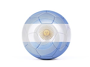 Football or soccer ball in Argentinian national colors