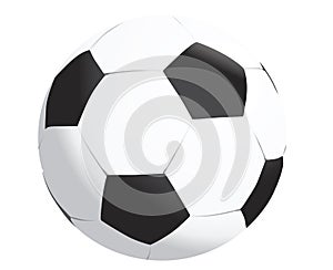 Football soccer ball black white for world cup