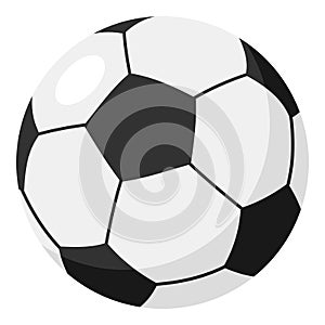 Fotbal nebo fotbalový míč byt ikona na bílém 