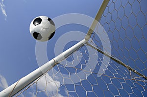 Football - Soccer ball in Goal