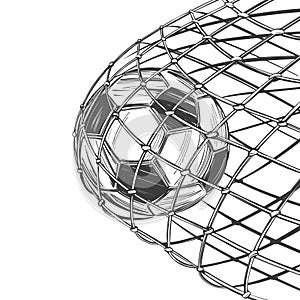 Football, soccer ball, goal came in the gate, win, sports game, emblem sign, hand drawn vector illustration sketch