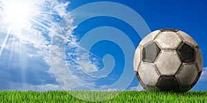 Football - Soccer Ball with Green Grass